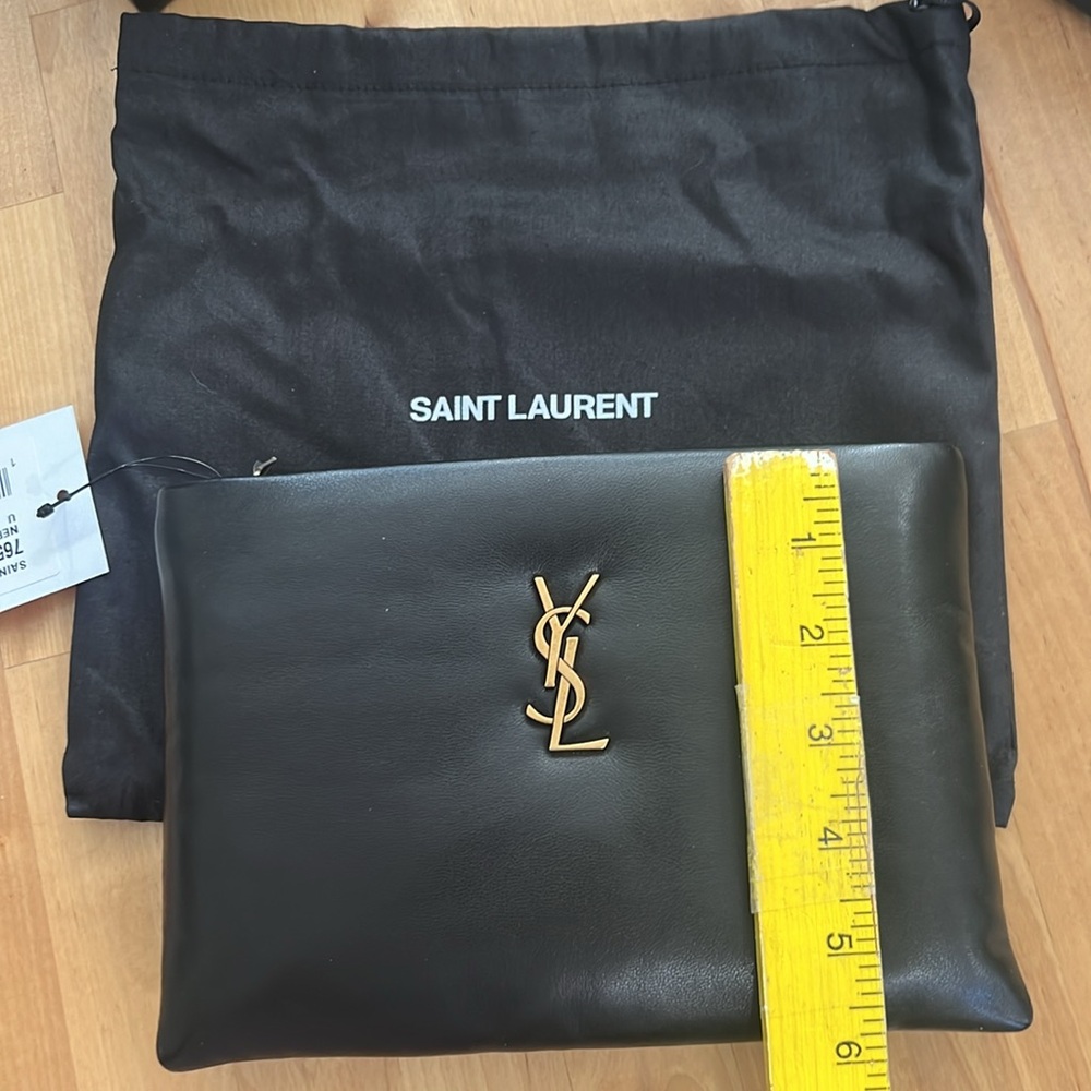 NWT in box Saint Laurent Paris Cassandre 1000 Nero pouch - Picture 10 of 12